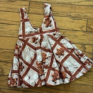 Gingerbread pinafore dress